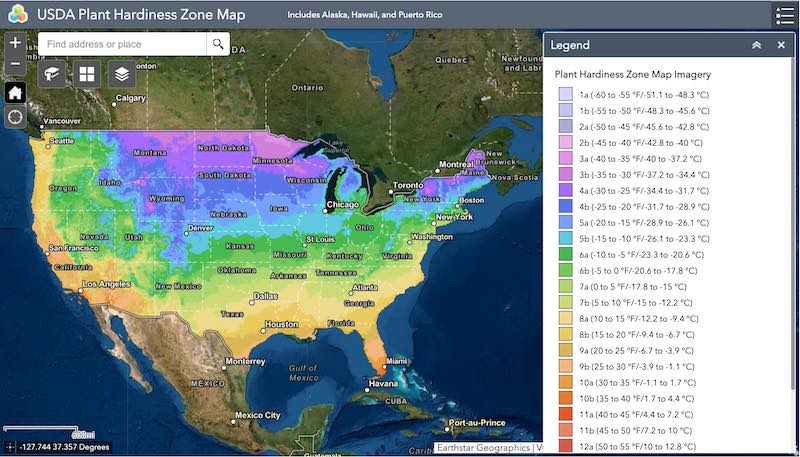 USDA's Plant Hardiness Zone Map