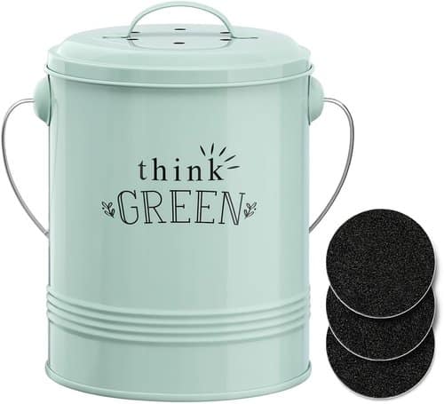 Barnyard Designs 1.2-gallon kitchen counter compost bin. Image source: Amazon.