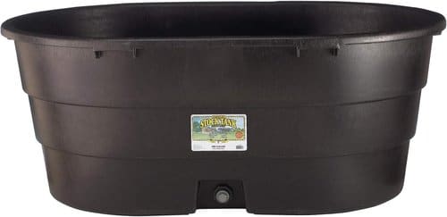 Little Giant 100-gallon poly oval stock tank. Image source: Amazon.