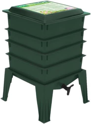 Worm Factory 360 4-tray worm composting bin. Image source: Amazon.